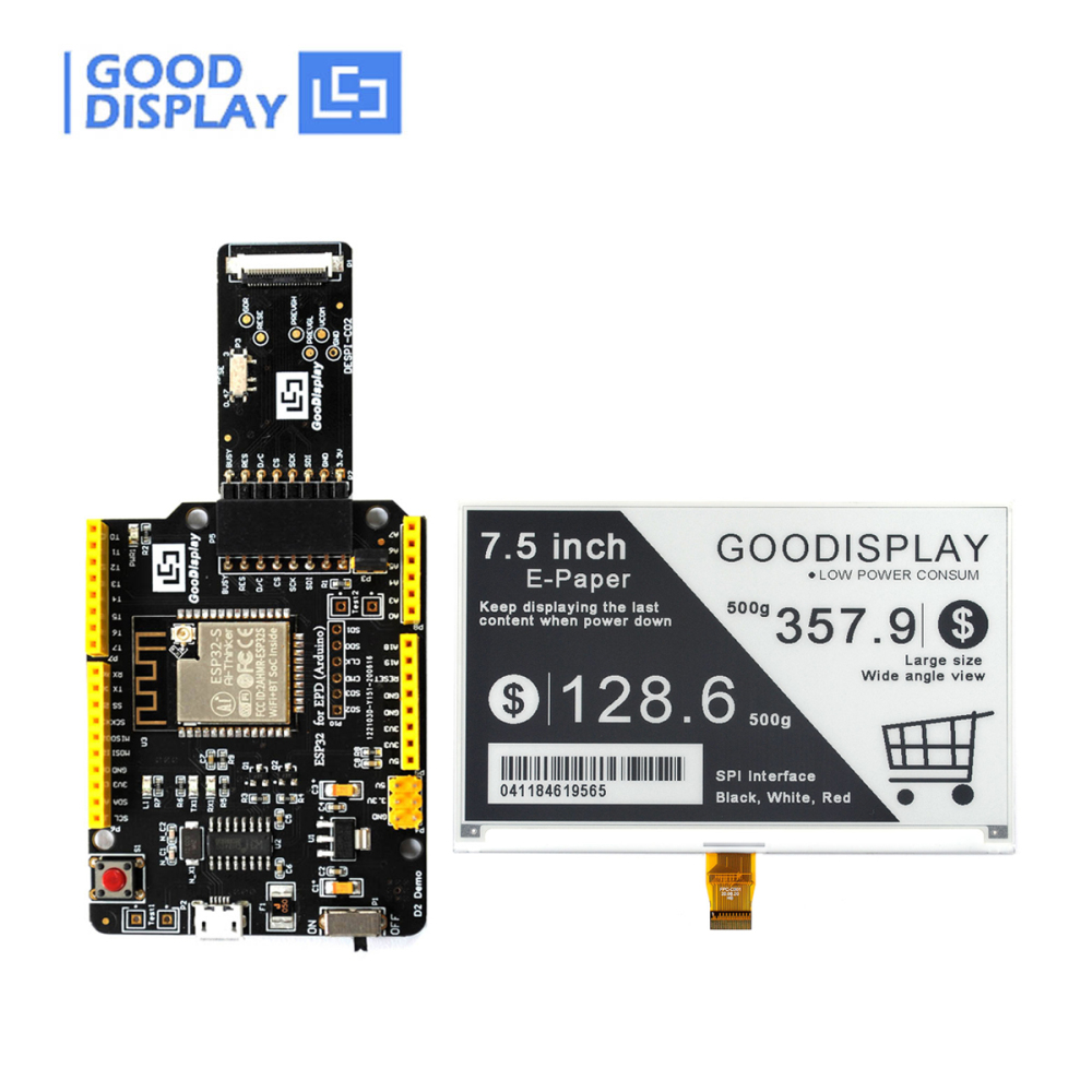 ESP32 E-paper 7.5 inch SPI Display 800x480 Resolution Big E-ink Screen, GDEY075T7
