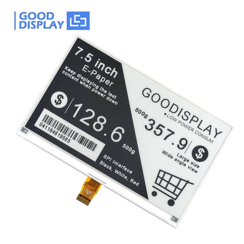 ESP32 E-paper 7.5 inch SPI Display 800x480 Resolution Big E-ink Screen, GDEY075T7