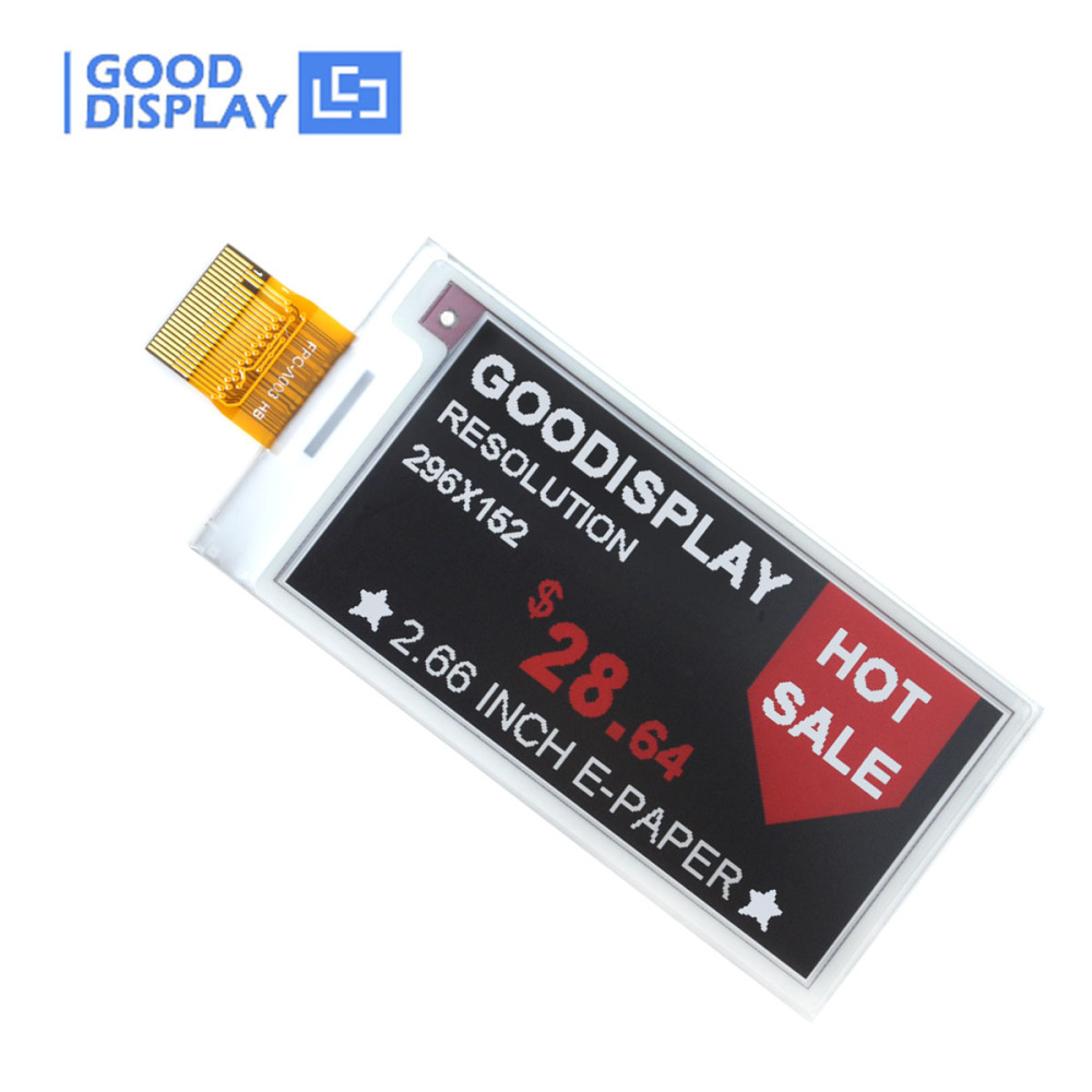 [EOL]2.66 Inch 3-Color E-paper Display 296x152 SPI Small E-ink Screen