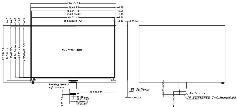 7.5 Inch Epaperdisplay 800x480 Electronic Paper Display With E-Ink HAT, GDEY075T7+DESPI-C02
