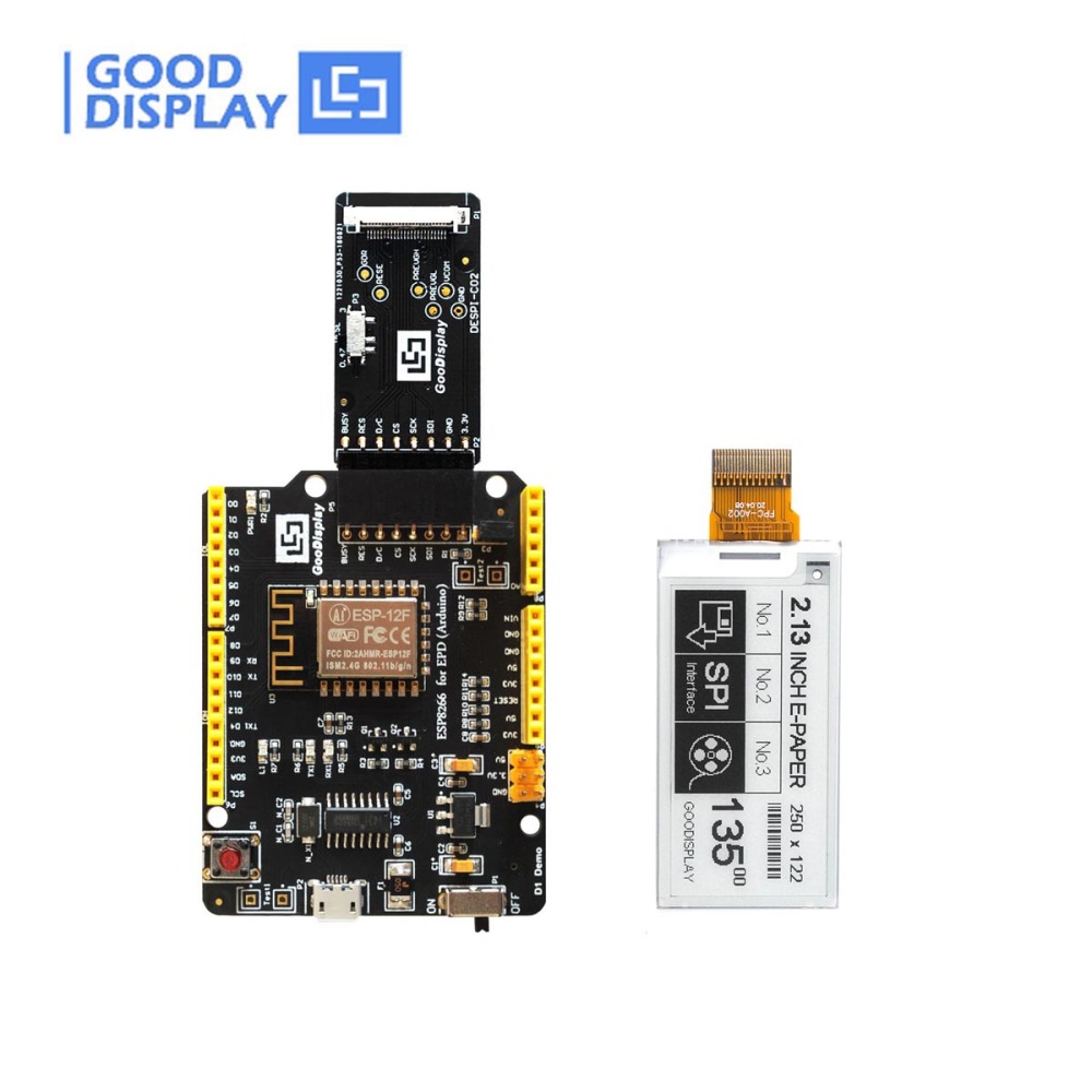 ESP8266 2.13 inch e-paper display support 1.5s fast refresh e ink display module, GDEY0213B74