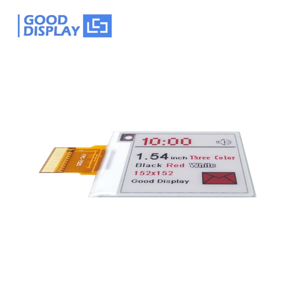 1.54-inch Tri-Color E Ink Display (Black, White, Red) Resolution 152x152 E paper screen