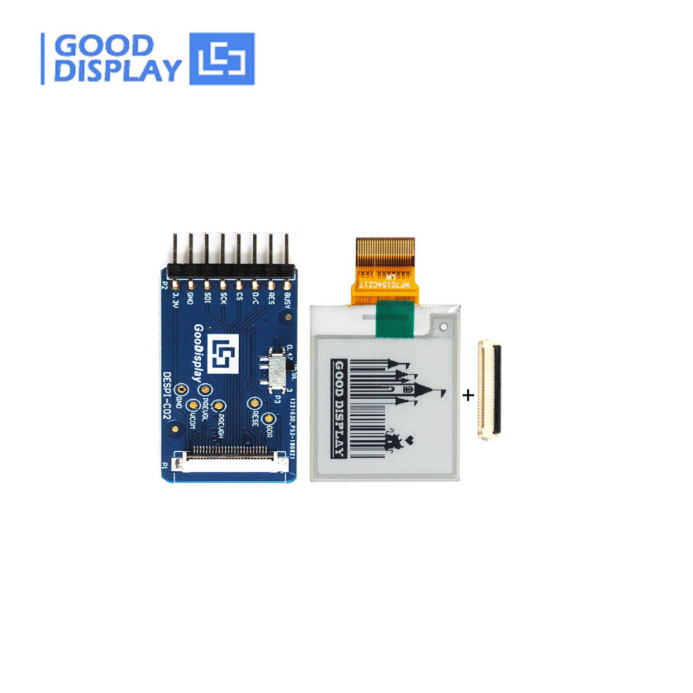 Electronic Paper Screen 1.54 Inch 152x152 EPD 4 Grayscale Panel with Epaper Hat, GDEW0154T8D with adapter board DESPI-C02
