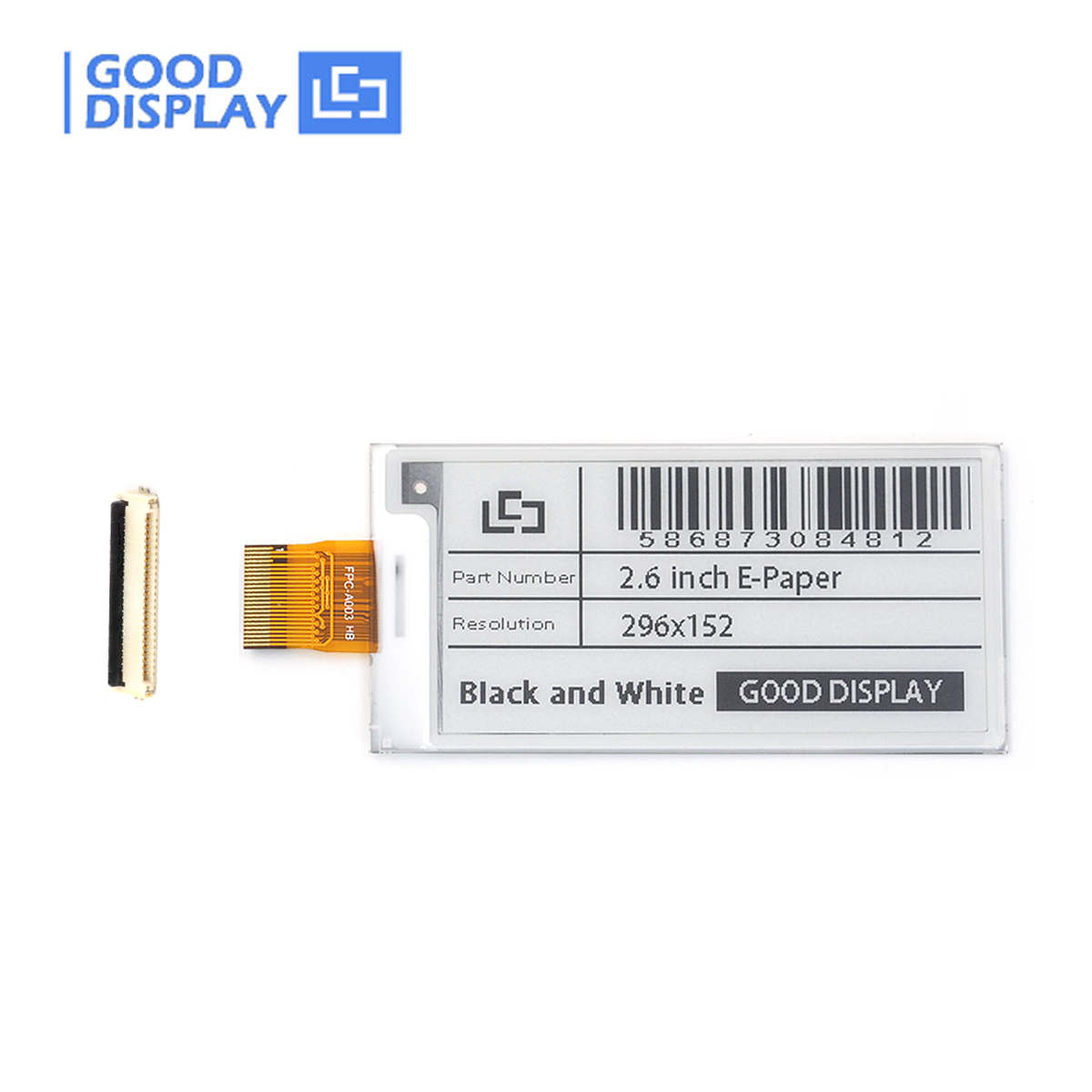 GooDisplay2.66InchEinkEpaperScreenHigh-Res296x152MonochromeDisplay,GDEY0266T90