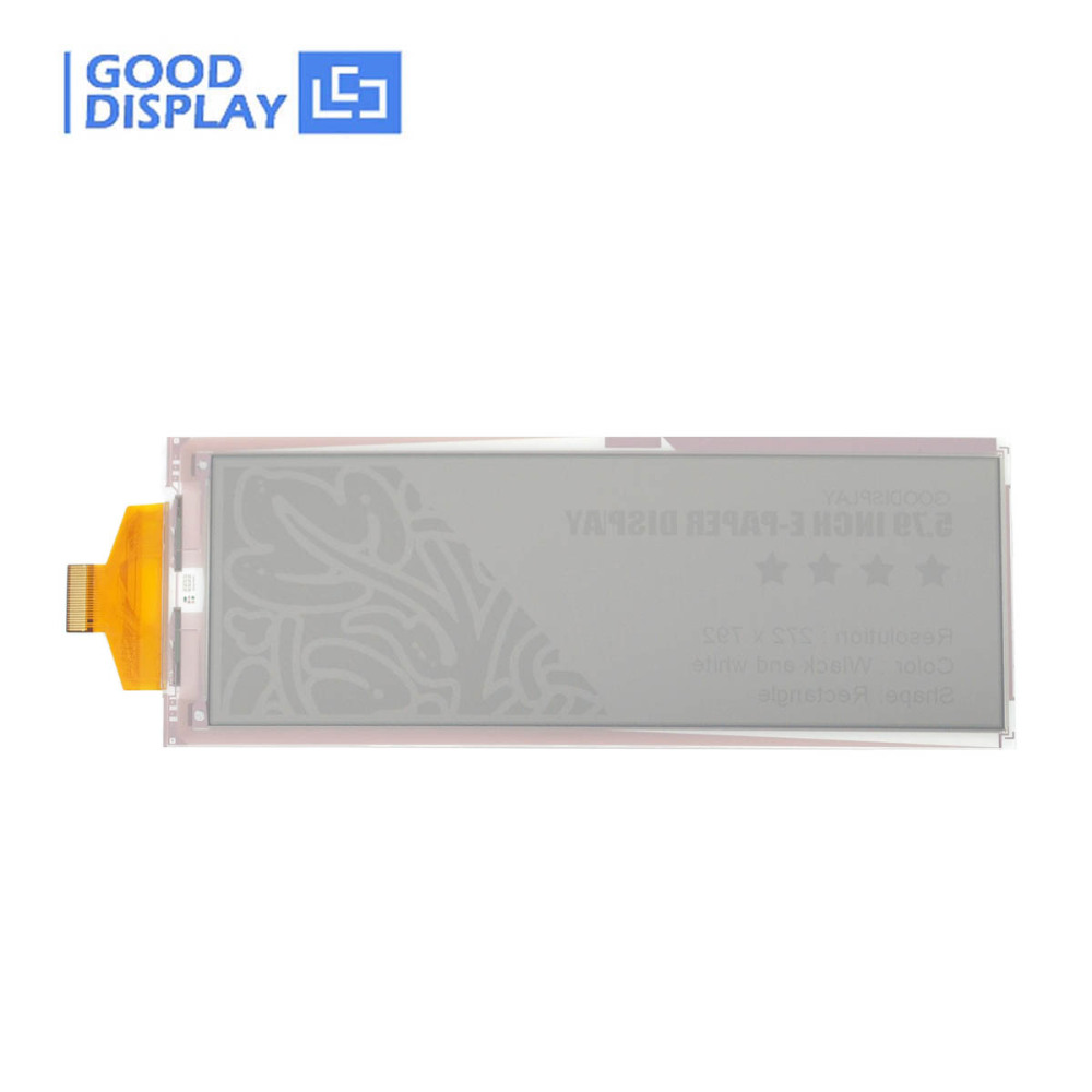 High-Resolution 5.79-Inch E-Ink Display Monochrome EPD 792x272 SPI Interface, Partial Refresh