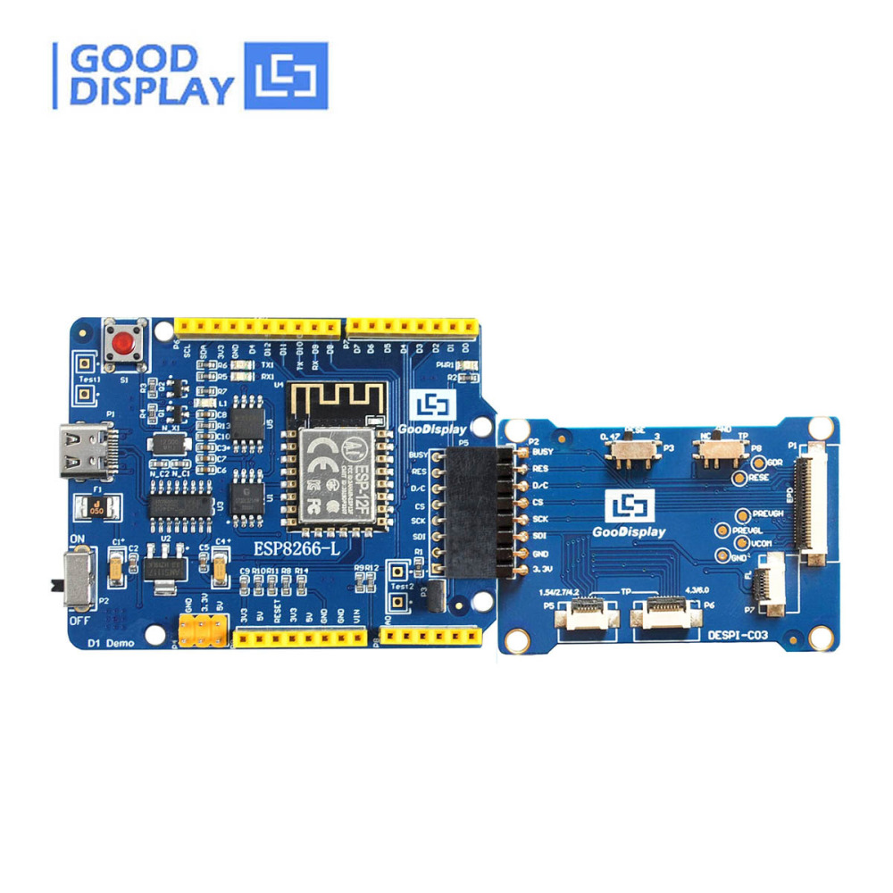 E-paper display development demo kit Arduino board, Support Wi-Fi, with touch screen and frontlight interface ESP8266-L(C03)
