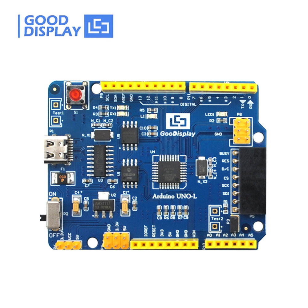 Arduino UNO E-paper Driving Board Type-C Interface EPD Module with Raspberry Pi HAT, DEArduino-L(C03)