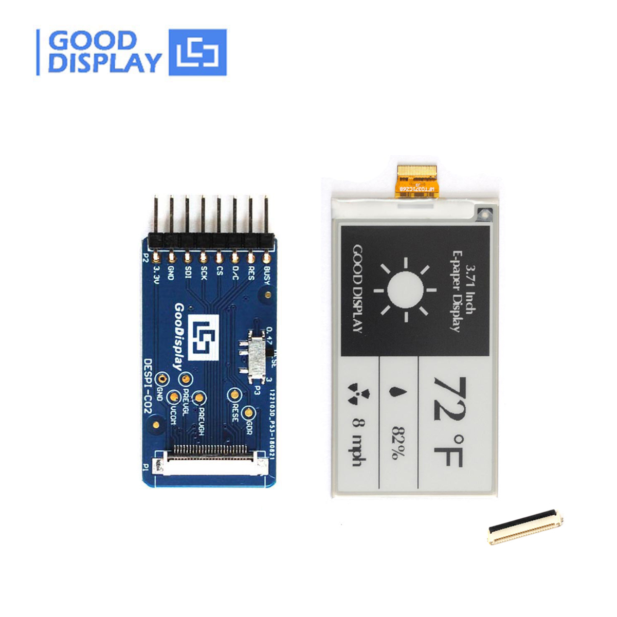 3.71 Inch E-Paper E-ink Screen Module SPI With Epaper HAT, GDEW0371W7 ...