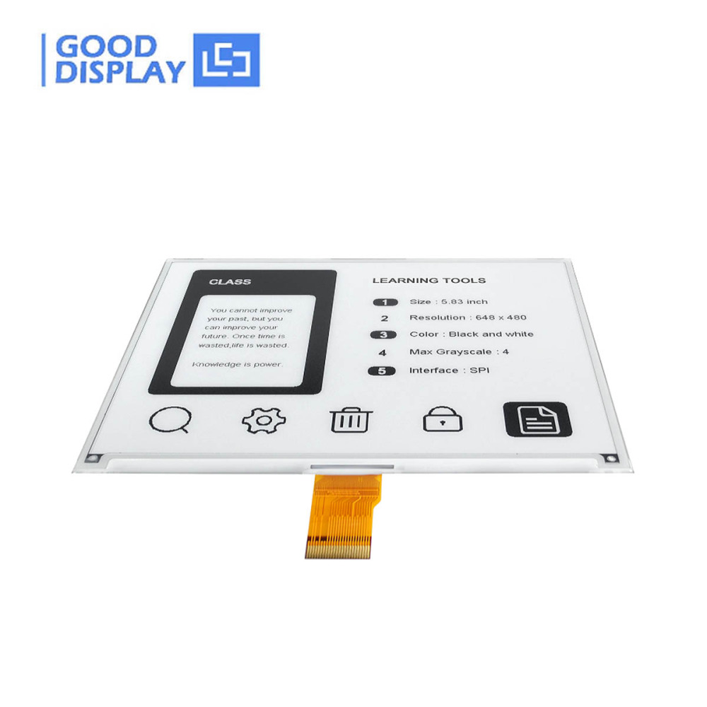 5.83 inch Epaper Fast Update Screen 648x480 Resolution Paper-Like Eink Display, GDEQ0583T31