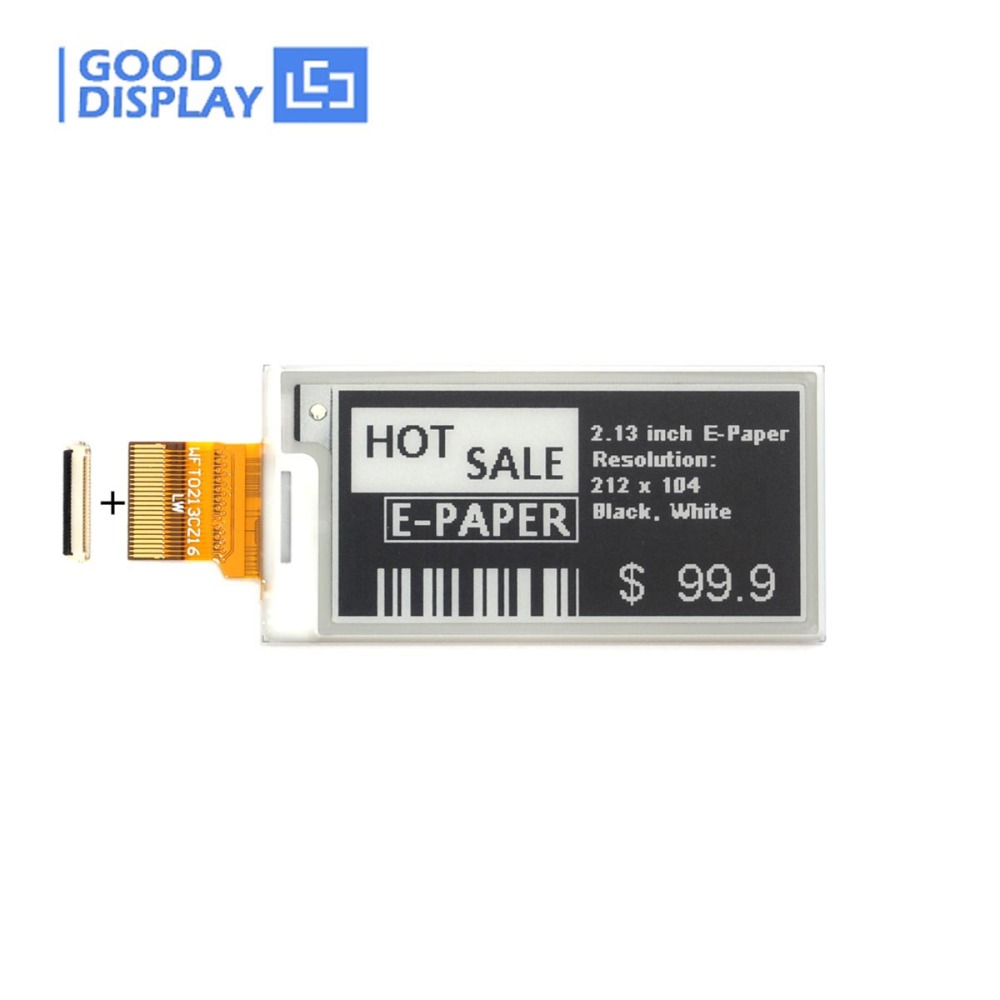2.13 inch e-ink display black and white 4 Grayscale electronic paper screen partial refresh e-paper GDEW0213T5D