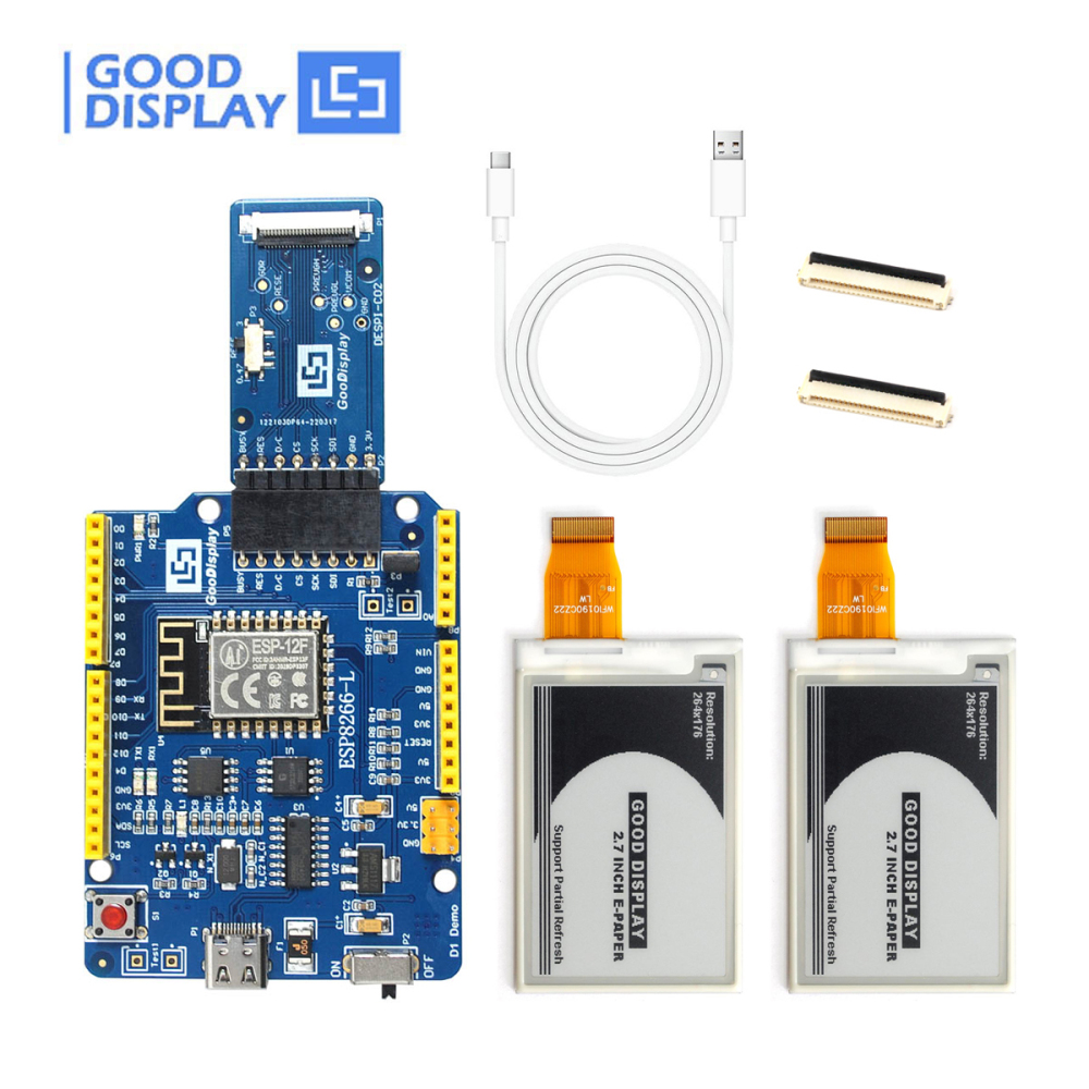 2.7 inch Black and white 4 Grayscale epaper display partial refresh 264x176 SPI e-ink screen