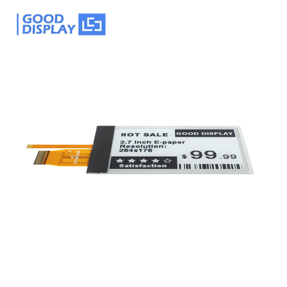 2.7-Inch E Ink Display with Front Light for Dark Mode High Contrast Perfect for Night Reading