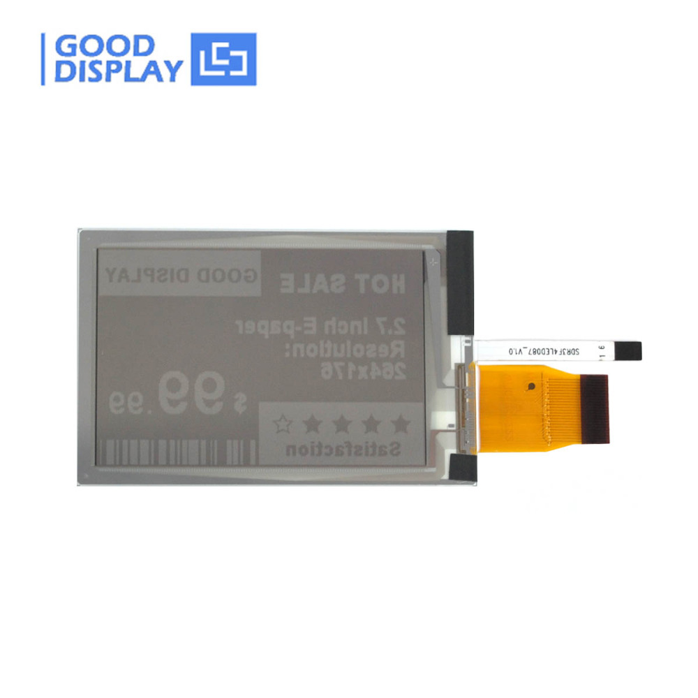 2.7-Inch E Ink Display with Front Light for Dark Mode High Contrast Perfect for Night Reading