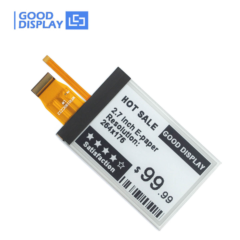 2.7-Inch E Ink Display with Front Light for Dark Mode High Contrast Perfect for Night Reading