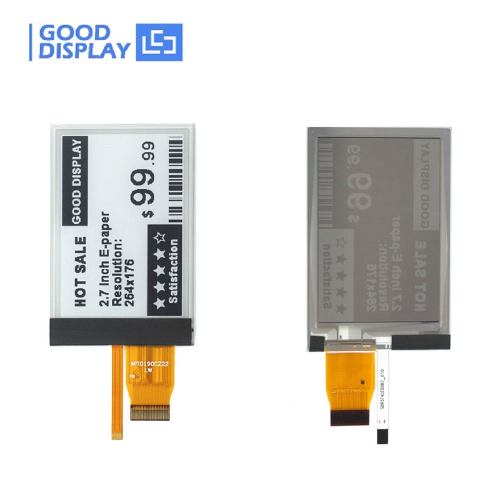 2.7-Inch E Ink Display with Front Light for Dark Mode High Contrast Perfect for Night Reading