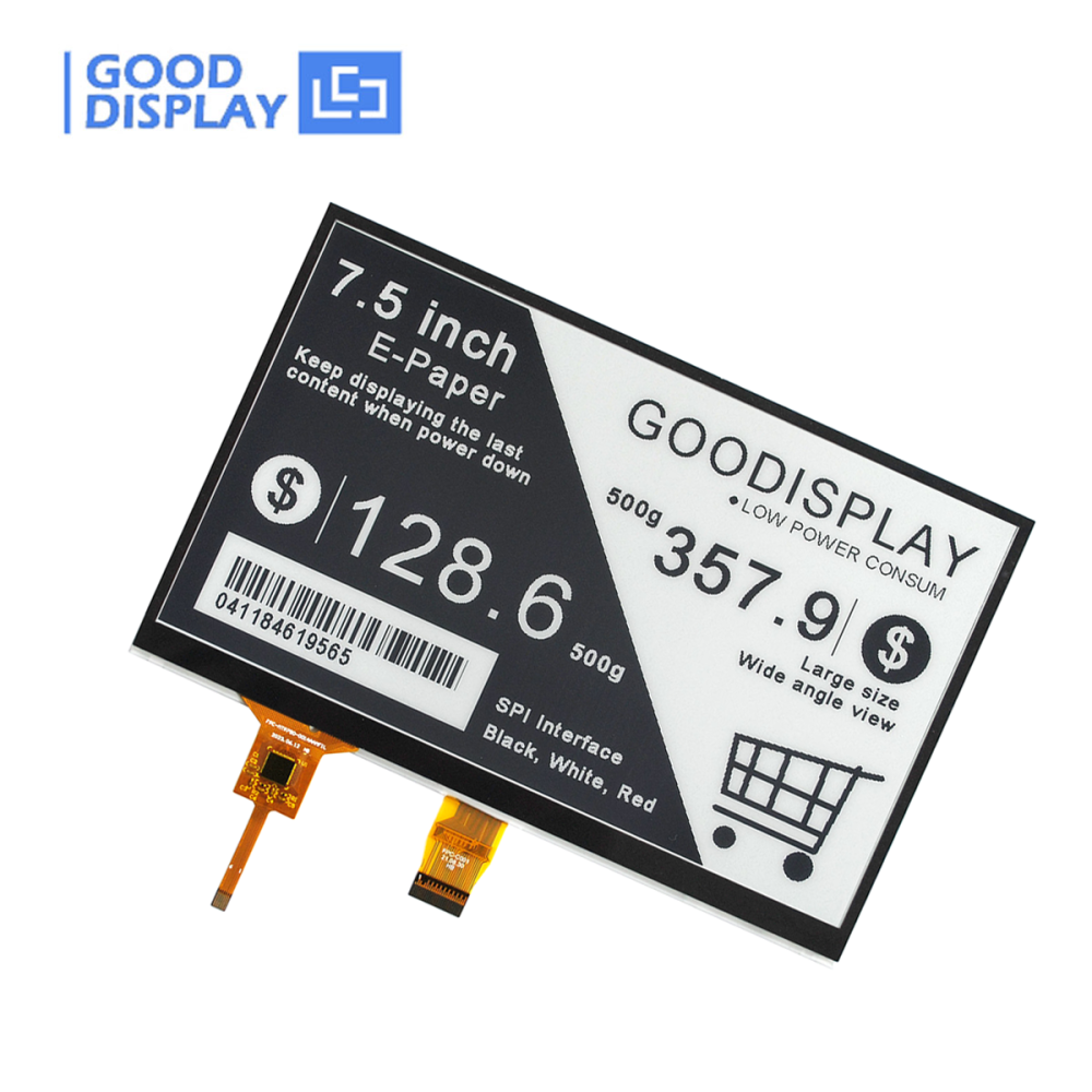 7.5-Inch Touch E-Paper E-Ink Display HAT 800x480 Resolution Black&White Paper-like Display