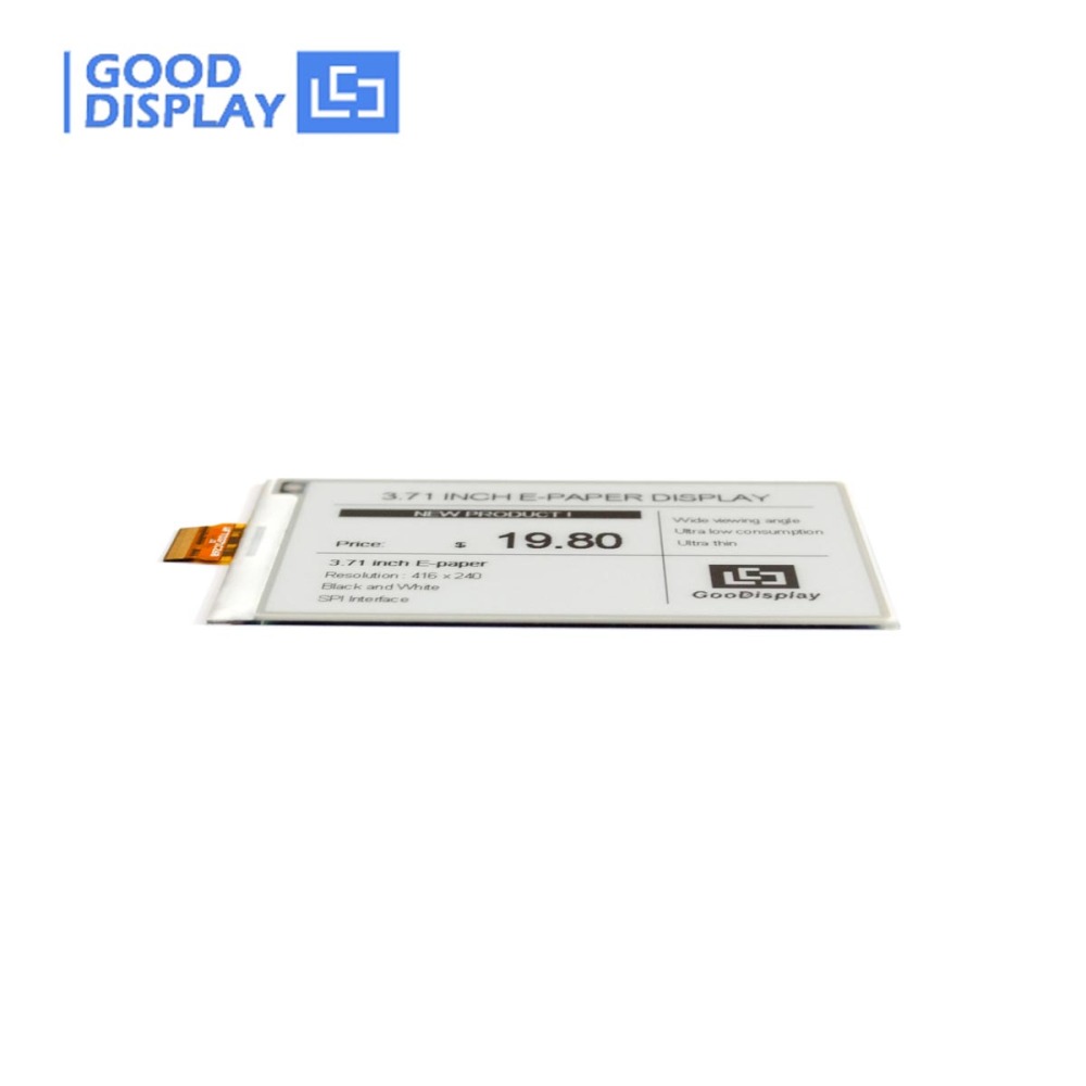 3.71 inch e-paper display black and white 4 Grayscale e-ink screen module GDEW0371W7