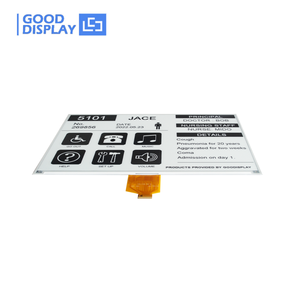 10.2" Large Size Digital Label E-Ink Display B/W SPI interface Big E-paper Screen 960x640