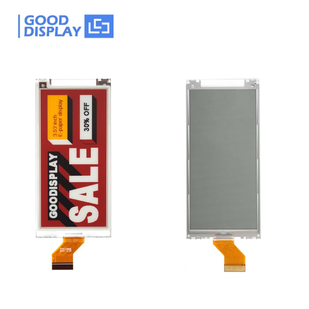 3.52 inch E-paper black, white, yellow and red Eink 384x180, GDEY0352F51