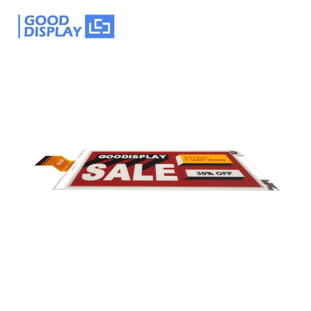 3.52 inch E-paper black, white, yellow and red Eink 384x180, GDEY0352F51