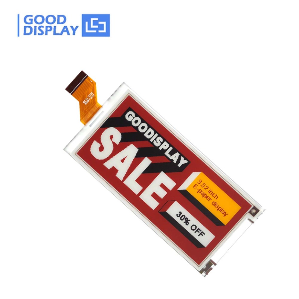 3.52 inch E-paper black, white, yellow and red Eink 384x180, GDEY0352F51