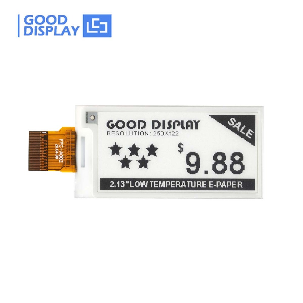 [EOL]2.13 inch -25℃~10℃ Low Temperature E-Ink 250x122 E-Paper Display
