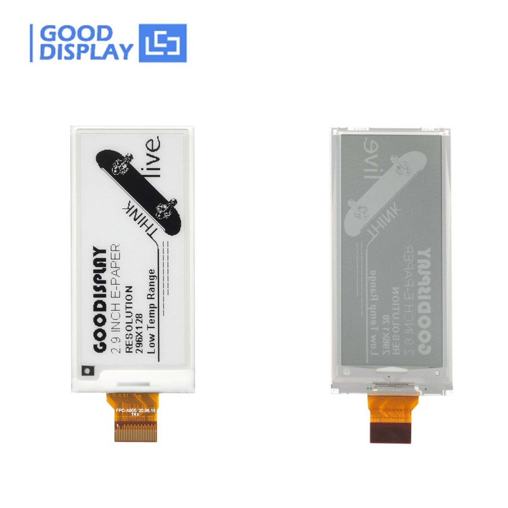 2.9-Inch E-Paper Display Screen Low Temp Resistant (-25~10℃) High Resolution 296x128