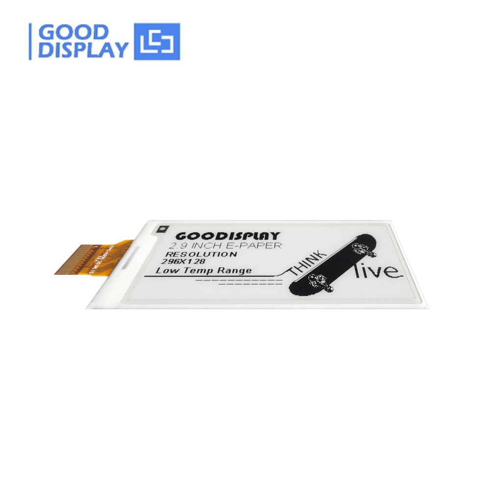 2.9-Inch E-Paper Display Screen Low Temp Resistant (-25~10℃) High Resolution 296x128