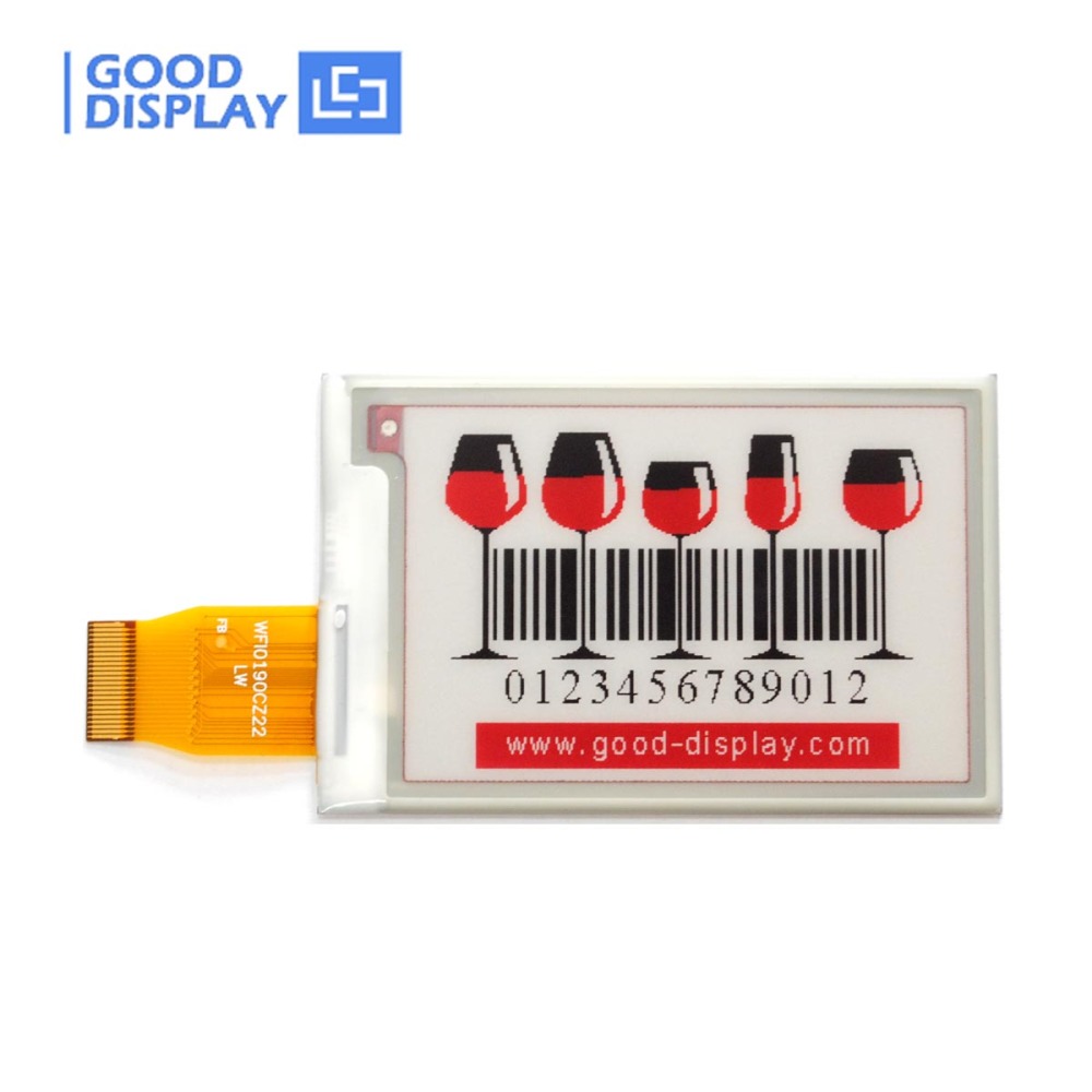 2.7 inch small size, three-color e-paper display, low-power e-ink screen, GDEW027C44