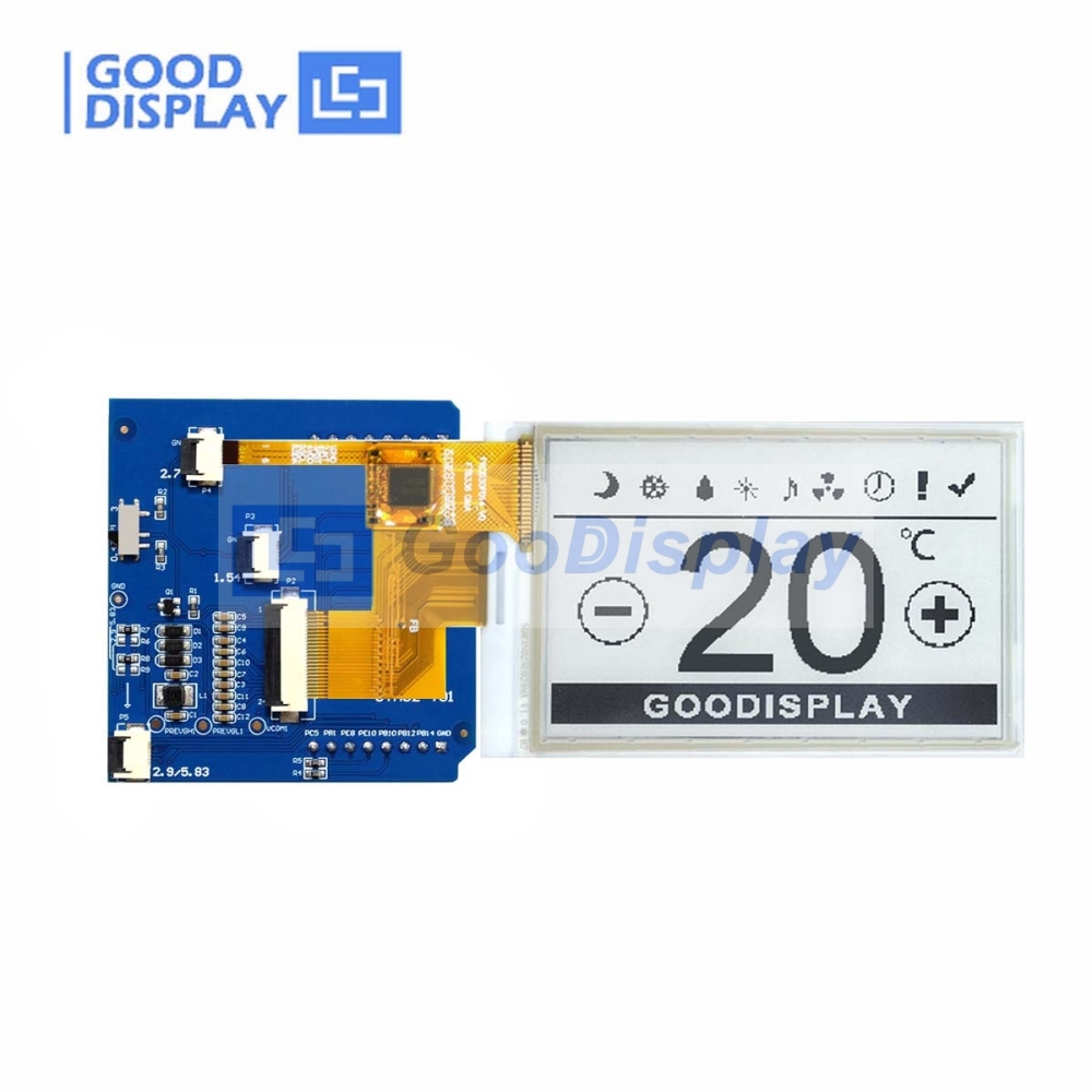 2.7 inch touch eink epaper 264x176 resolution epd display with adapter board, GDEY027T91-T01 with STM32 adapter board