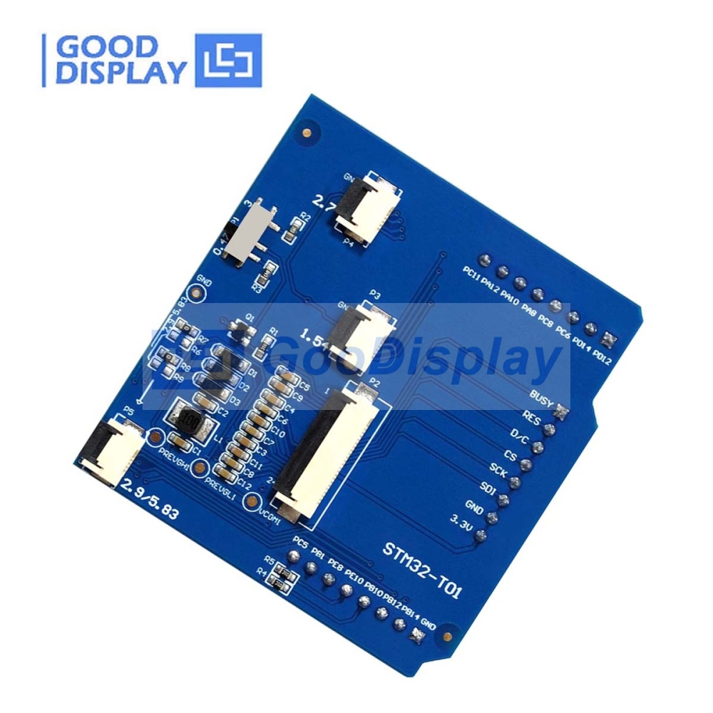 1.54 inch touch eink epaper 200x200 resolution square display with STM32 adapter board