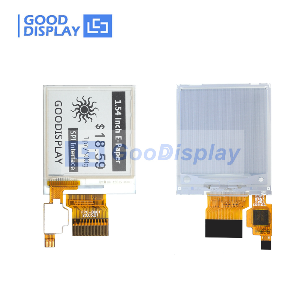 1.54 inch touch eink epaper 200x200 resolution square display with STM32 adapter board