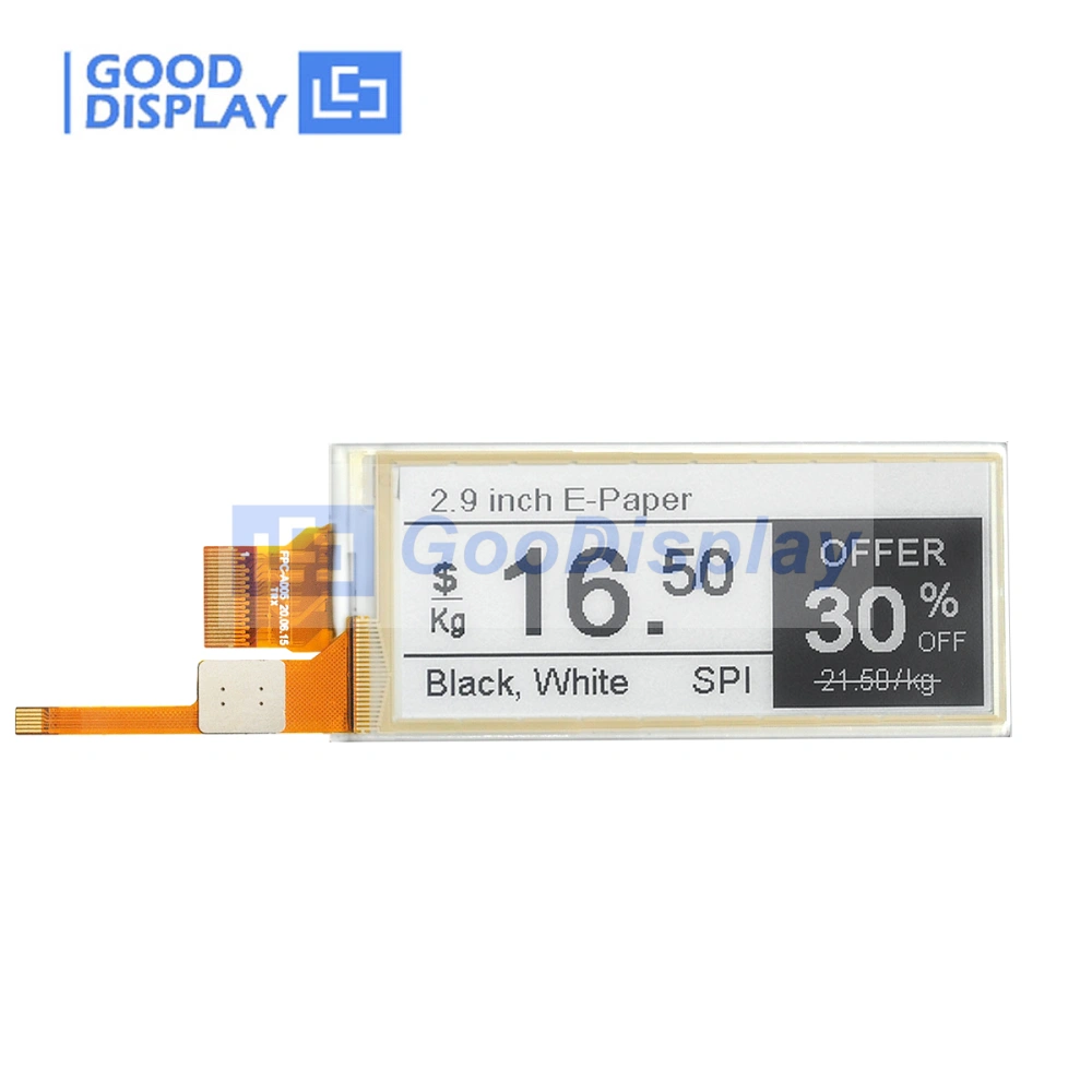 Eink Coding Display Touch Eink Display 2.9 inch E-paper Display 296x128 Resolution Support ...