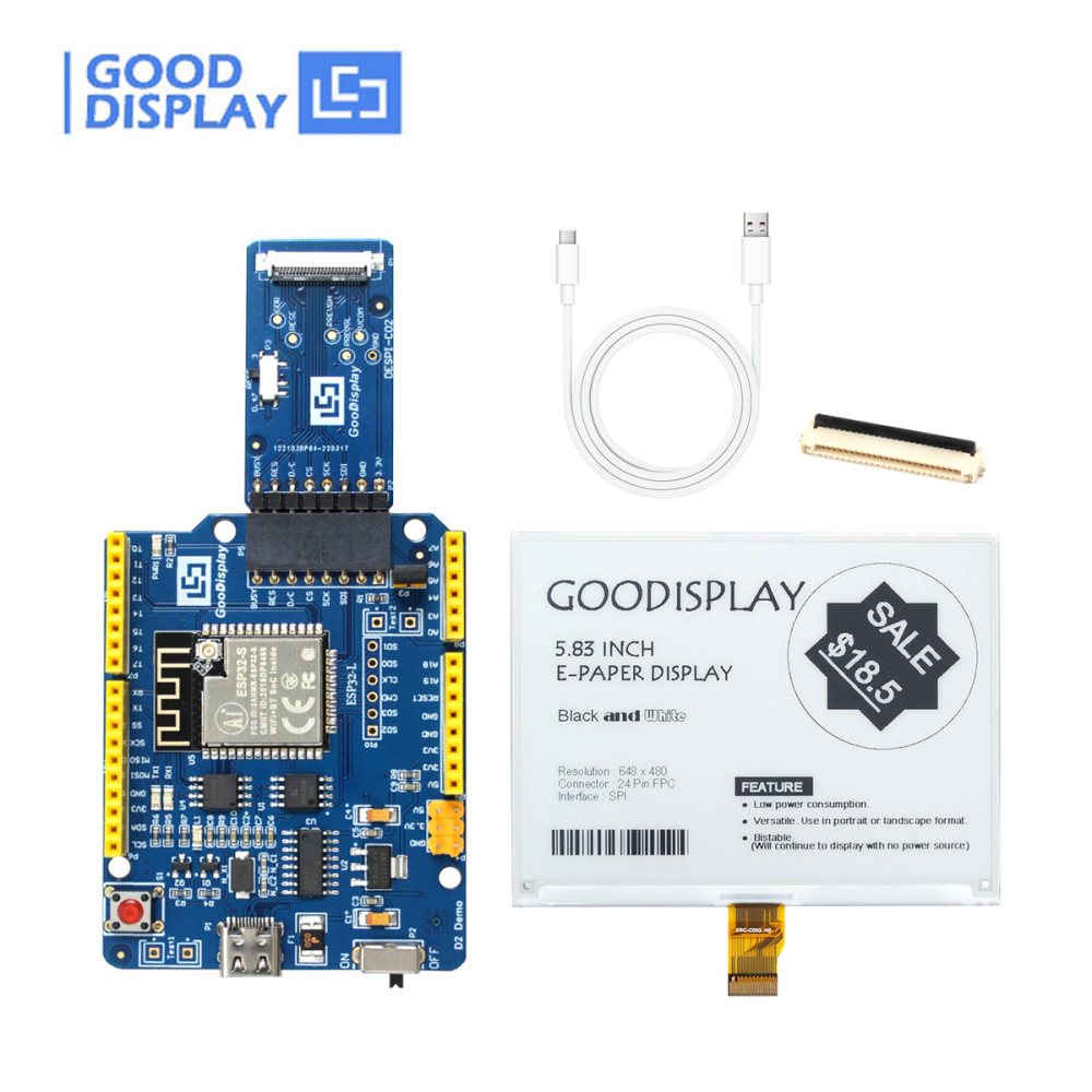 5.83 inch high resolution 1.5s for fast update 648x480, e-paper display, black and white,0.3s for partial update