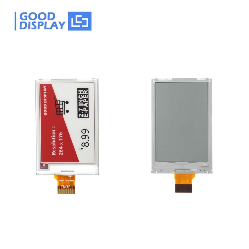 [EOL]2.7-Inch Red ePaper Display Tri-color E Ink Screen 1.8s Partial Update 264x176 Resolution