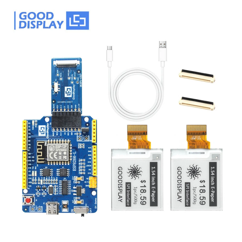 Module C02 Interface 1.54 inch E Ink Display 200x200 Small ESL E Paper Screen ESP32 Module ...