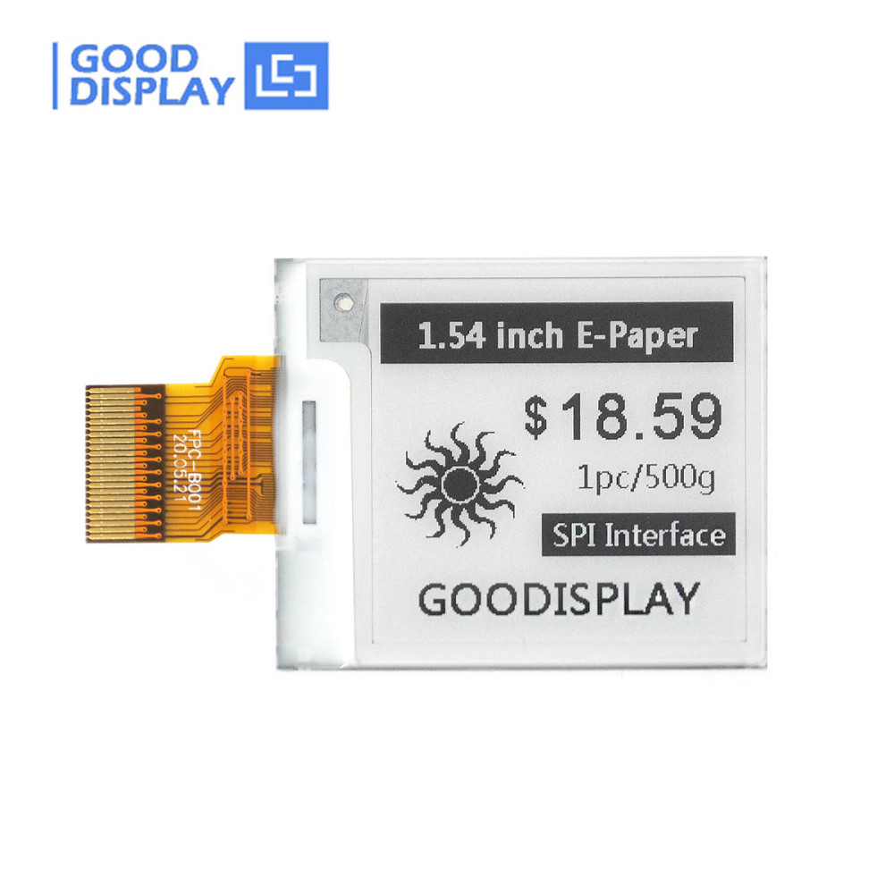 1.54 Inch Square E Ink 4 Grayscale Epaper Fast Refresh Display ESP8266 Module, 2pcs GDEY0154D67 with ESP8266 Demo Kit