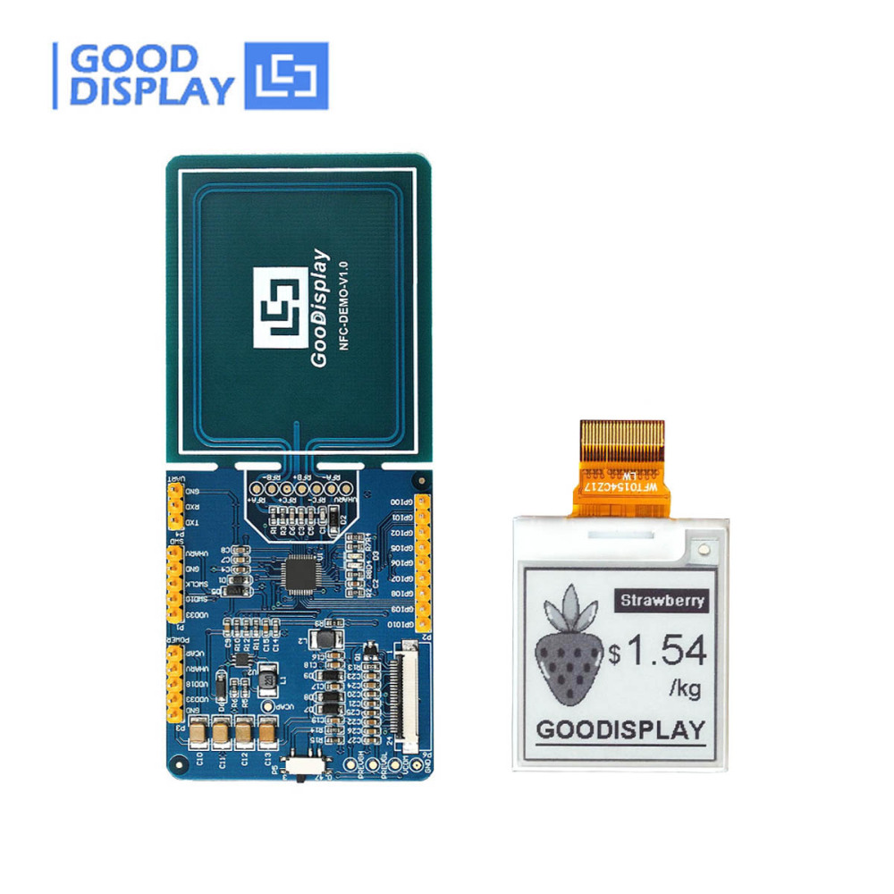 1.54'' E-ink Partial Refresh 152x152 E-Paper Panel with NFC Board, Refreshed by Mobile, GDEW0154T8D with NFC Board DENFC-M01
