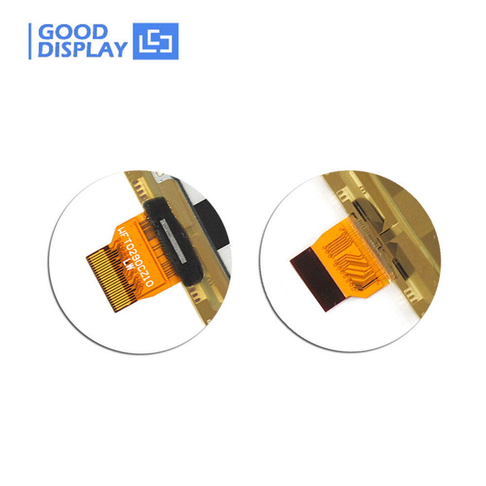 2.9 inch e ink flexible ultra-thin 4 Grayscale e-paper display with HAT connect board development, GDEW029I6FD with adapter board