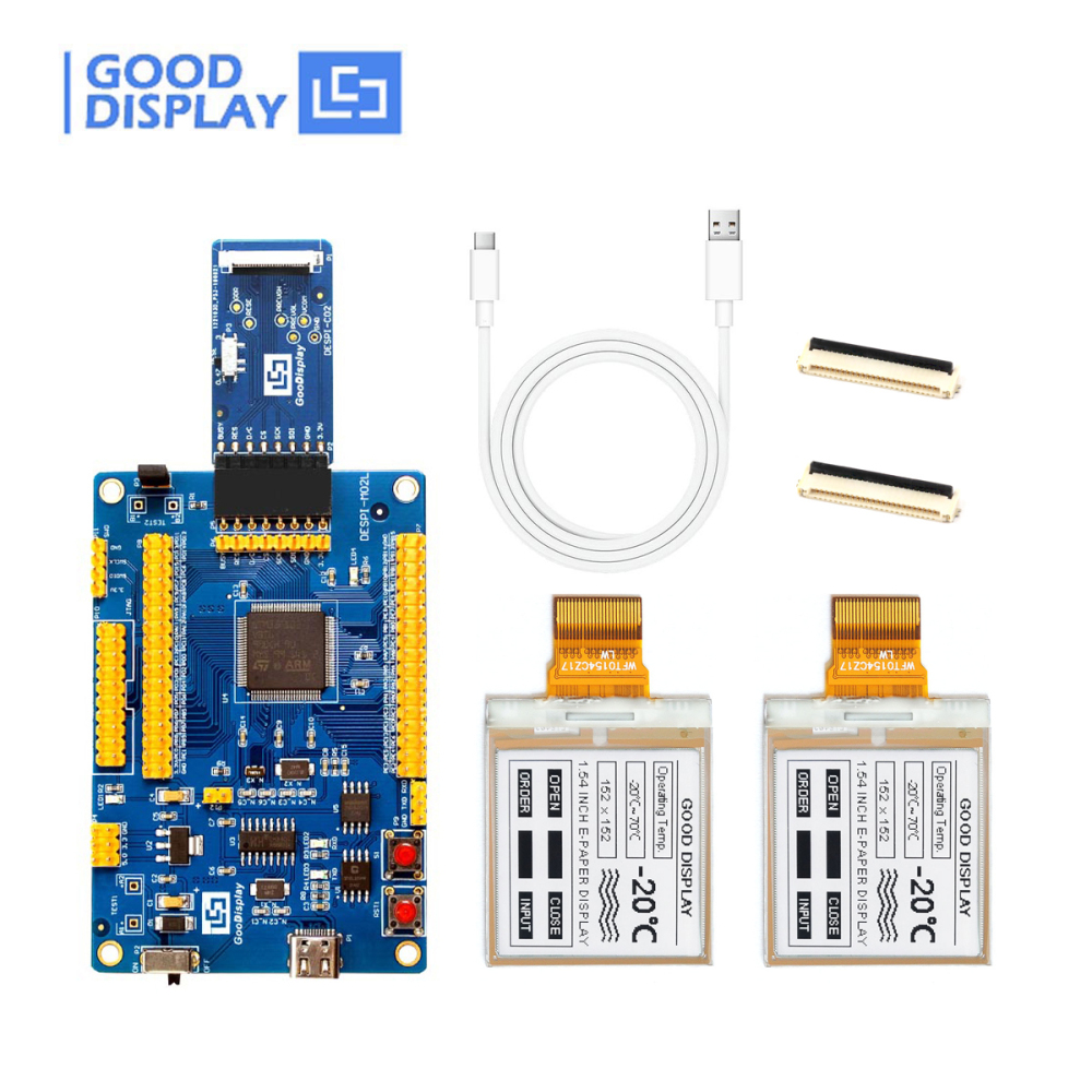 1.54 Inch Small E-Ink Panel With Arduino Platform Driving Board, 2pcs GDEW0154M10 with DEArduino Demo Kit DEArduino-L(C02)
