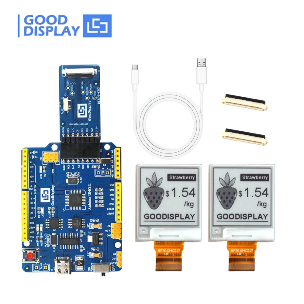 Electronic Paper Screen 1.54 Inch 152x152 EPD 4 Grayscale Panel with Epaper Hat, GDEW0154T8D with adapter board DESPI-C02