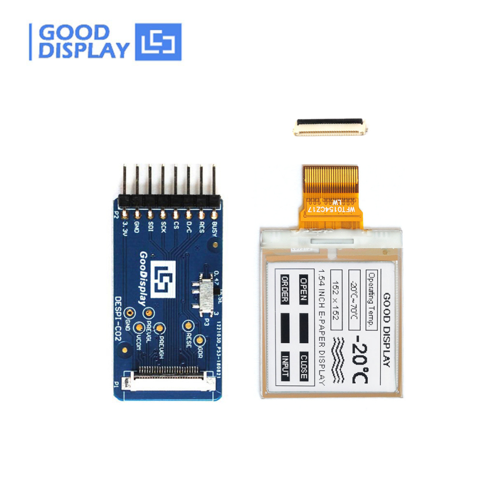 1.54 Inch Small E-Ink Panel With Arduino Platform Driving Board, 2pcs GDEW0154M10 with DEArduino Demo Kit DEArduino-L(C02)