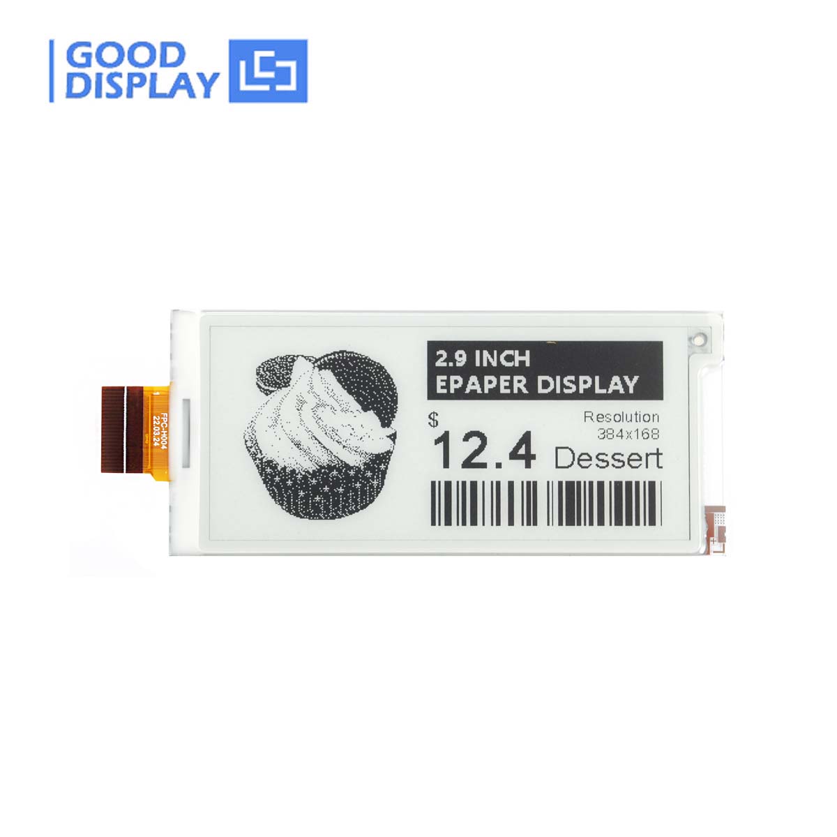 E ink display 2.9 inch e-paper display fast update high resolution ...