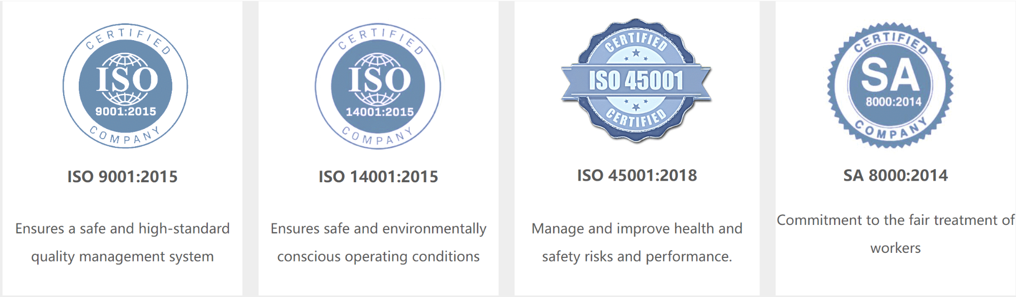 Facility Certifications