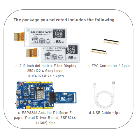 2.13 Inch Dot Matrix E Ink Display Partial Refresh 0.42s SPI HDMI 250x122 EPD Screen