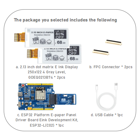 2.13 Inch Dot Matrix E Ink Display Partial Refresh 0.42s SPI HDMI 250x122 EPD Screen
