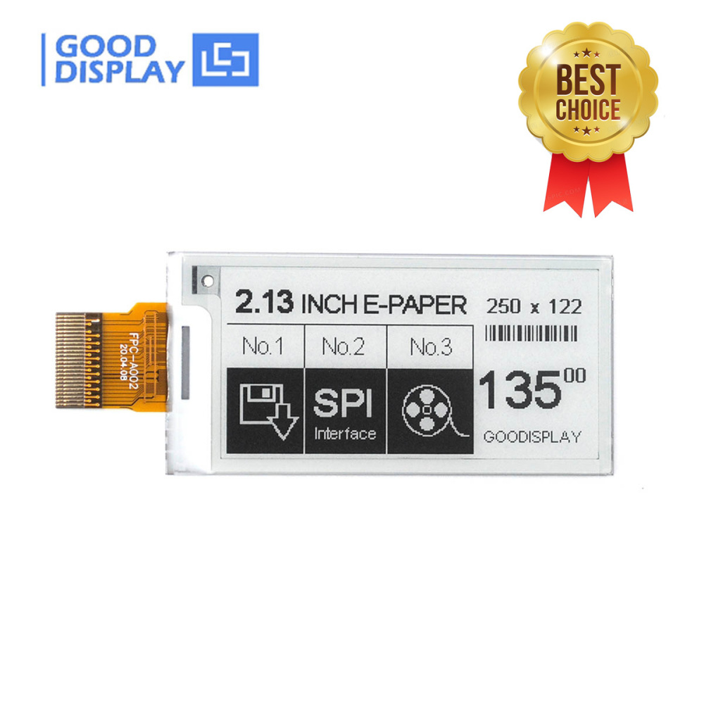2.13 inch 1.5s Fast Refresh 250x122 Raspberry Pi EPD supports Electronic Epaper price Tag