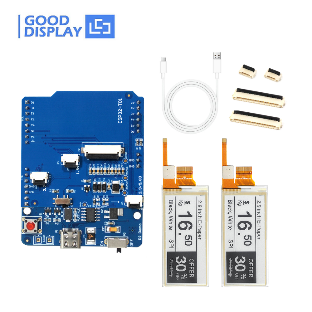 Touch Eink Display 2.9 inch E-paper Display 296x128 Resolution Support 0.3s Partial Refresh