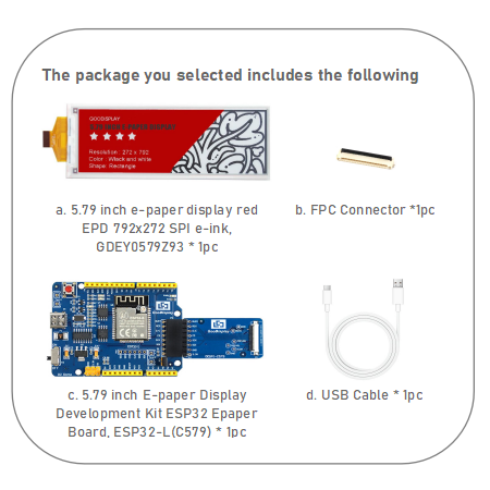 5inch Advanced Epaper Eink Screen Expansion HAT Colors E-Ink Display HAS Starter Kit
