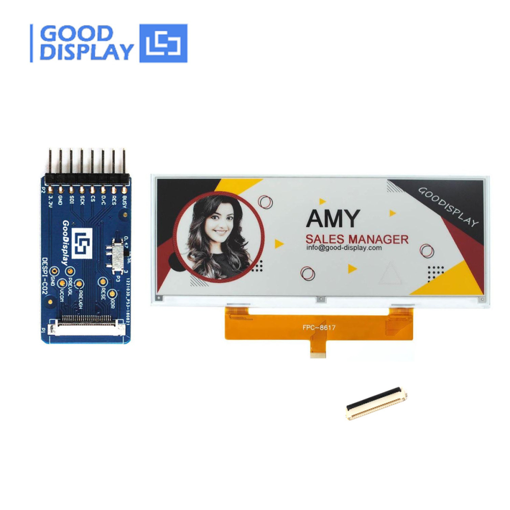 10.85-Inch Large Size Black White Red and Yellow Four-Color E-Paper Display 1360x480